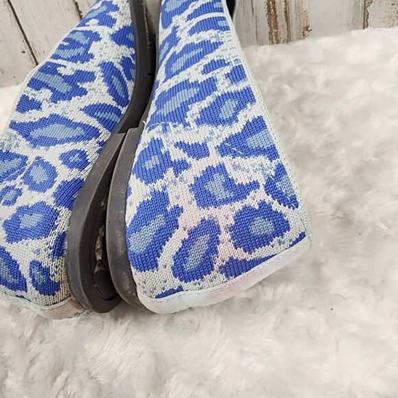 Skechers Cleo Blue Leopard Print Flats Size 6.5 - Picture 6 of 11